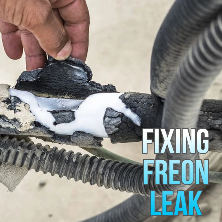 how to repair freon leak in home air conditioner